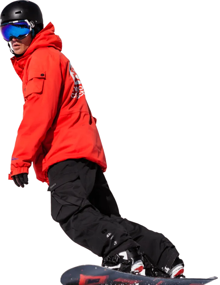 Trans basi level bottom snowboarder solo