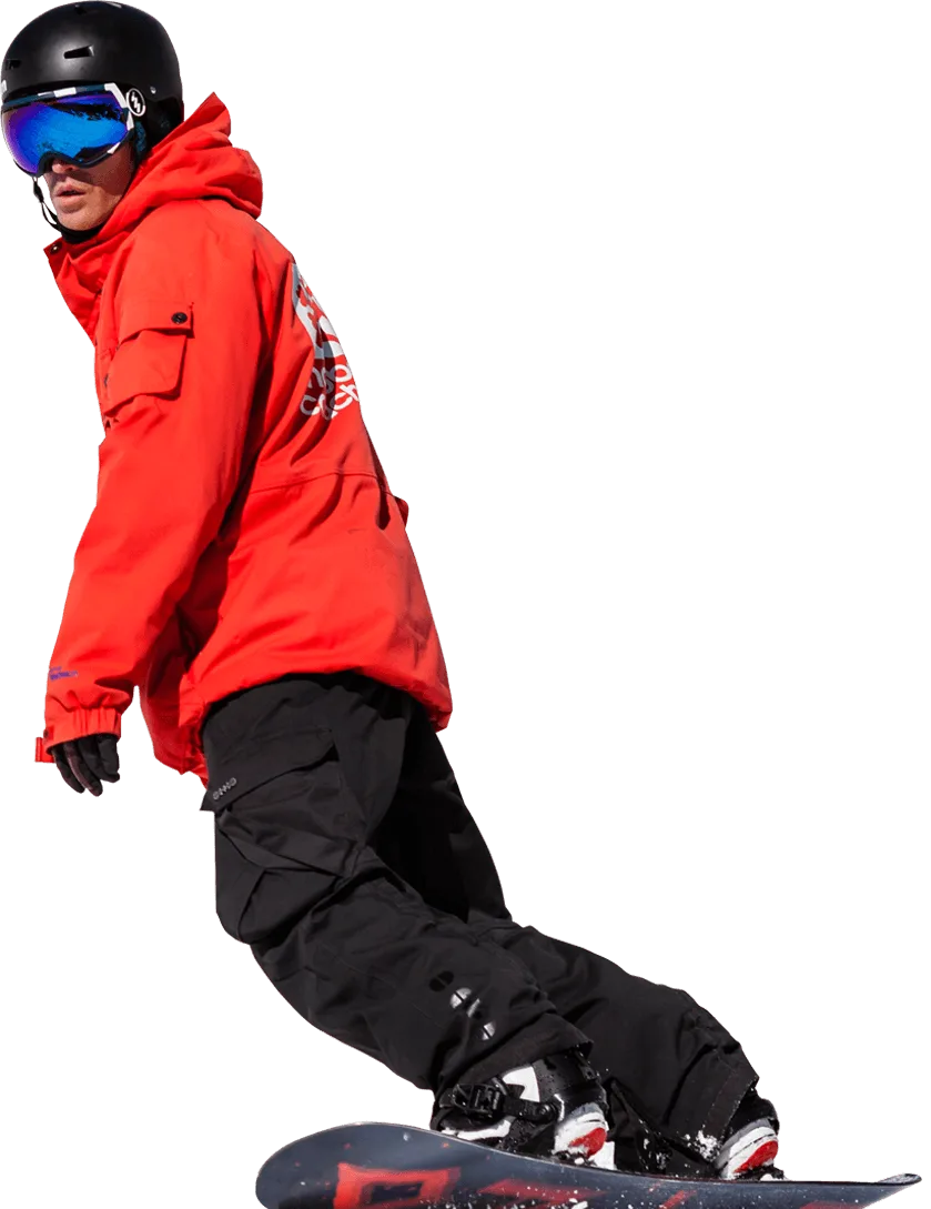 Trans basi level bottom snowboarder solo