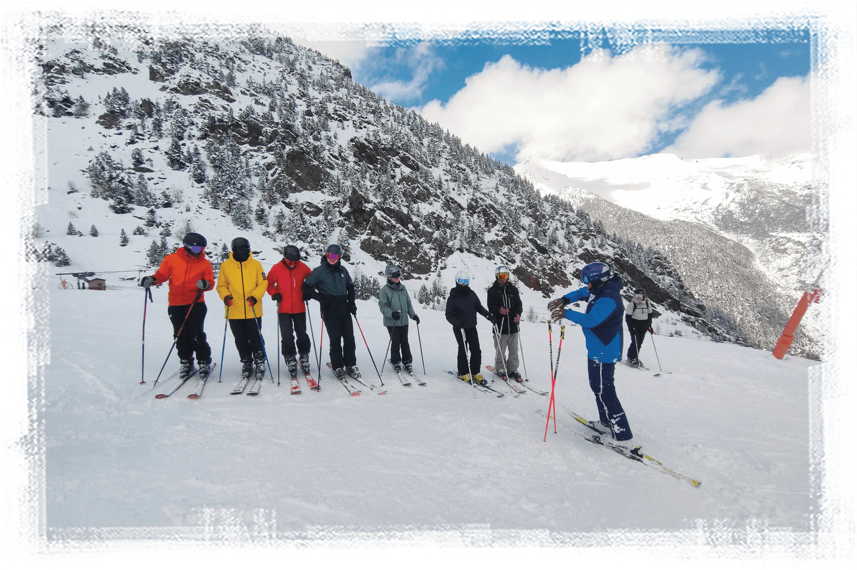 andorra level 2 ski line landscape border