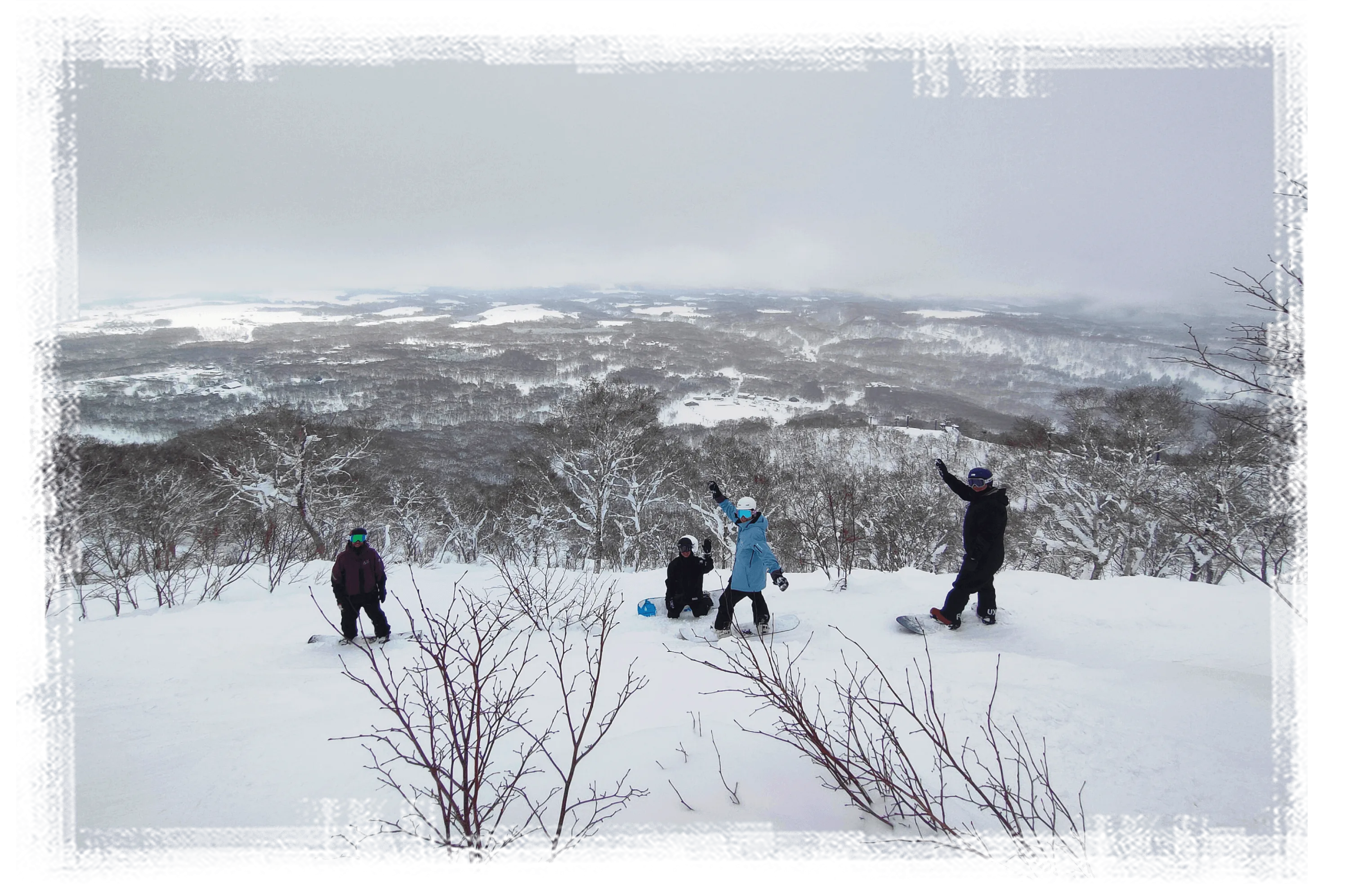 japan hill crew trees pano landscape border